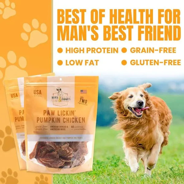 Mika & Sammy’s 5oz Grain - Free Dehydrated Pumpkin Chicken Dog Treats