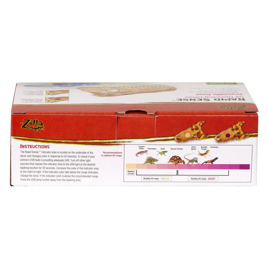 Zilla Decorative Crocodile Skull Rapid Sense Reptile Supply for Optimal UV Detection