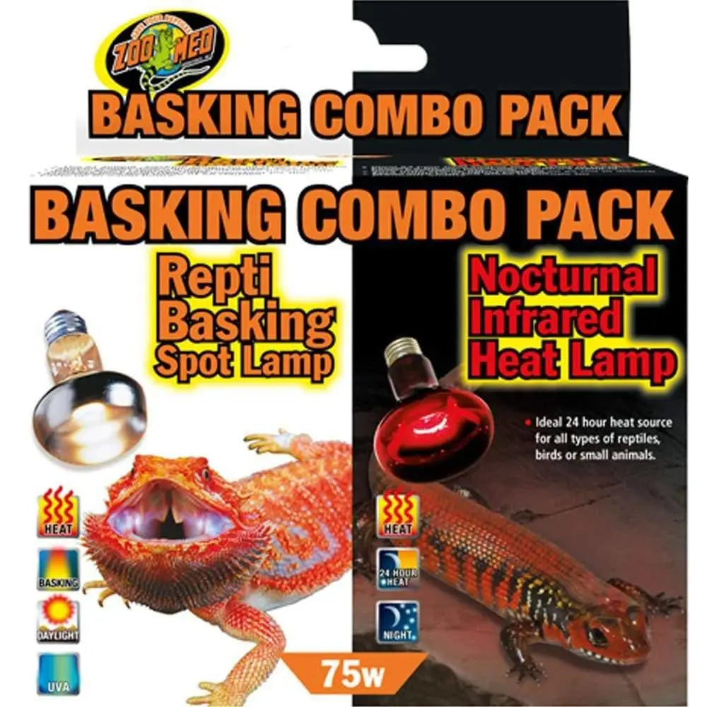 Zoo Med Reptile Day & Night Basking Lamp Combo with 75-Watt Bulbs