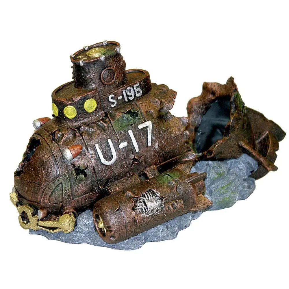 Blue Ribbon Pet Aquarium Decor: Handmade Sea Explorer Submarine Ornaments