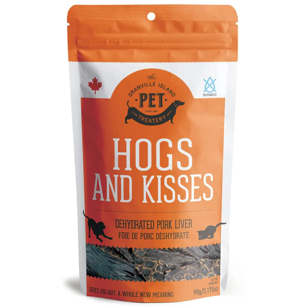 Granville Dehydrated Canadian Sourced Human - Grade Pork Liver Dog and Cat Treat: Hogs and Kisses