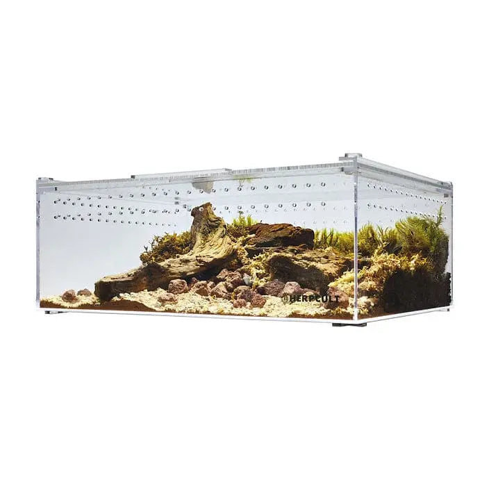 Extra-Large Acrylic Transparent Top Reptile Breeding Terrarium Cage Tank for Geckos, Ideal for Creating a Comfortable Habitat