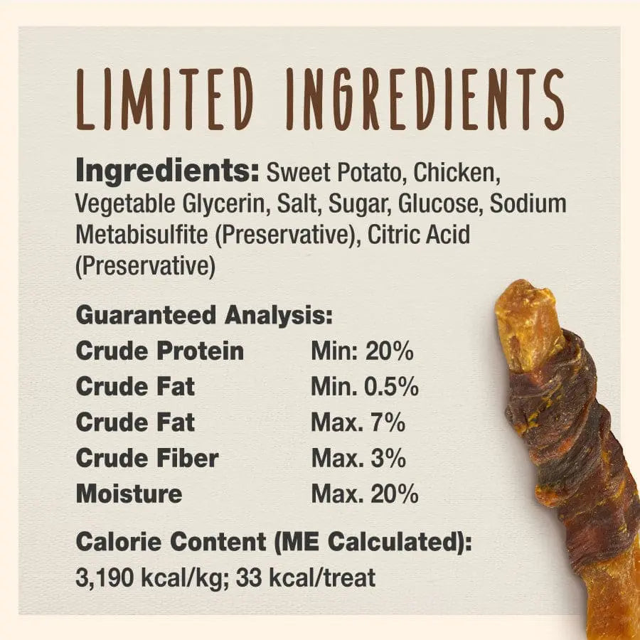 Cadet Gourmet Premium Dog Treats: Sweet Potato and Chicken Wrapped Delights