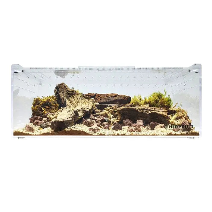 Extra-Large Acrylic Transparent Top Reptile Breeding Terrarium Cage Tank for Geckos, Ideal for Creating a Comfortable Habitat