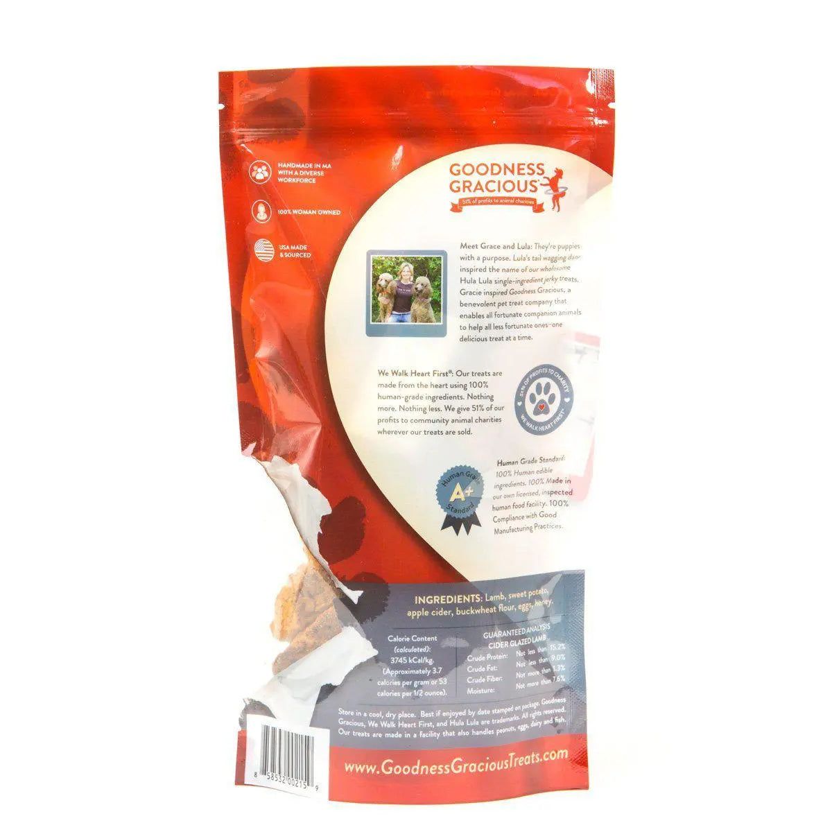 Delicious Goodness Gracious Cider Glazed Lamb Flavored Dog Treat Cookies - 8 Ounce Pack