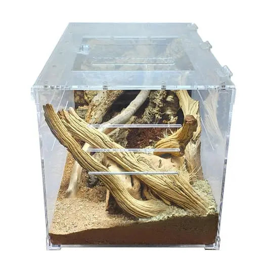 Extra Large Acrylic Two-Way Enclosure Terrarium Cage Tank Ideal for Gecko and Chameleon Reptile Breeding