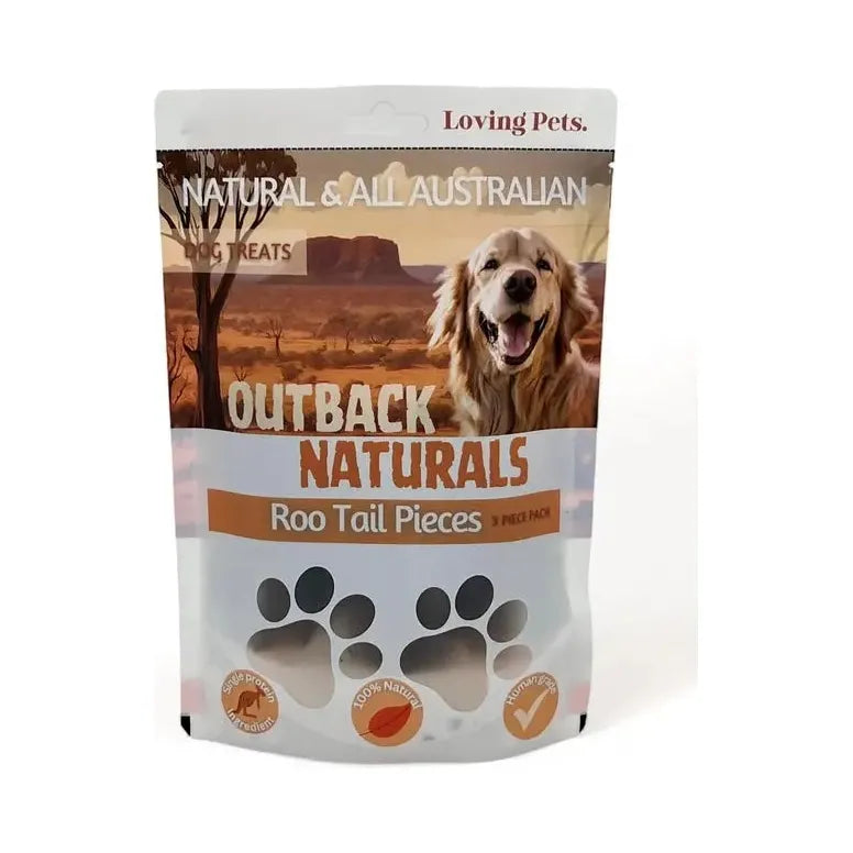 Loving Pets Australia Natural Dog Treats - Roo Tail Pieces, 5.29 Ounce Pack of Wholesome Canine Delights