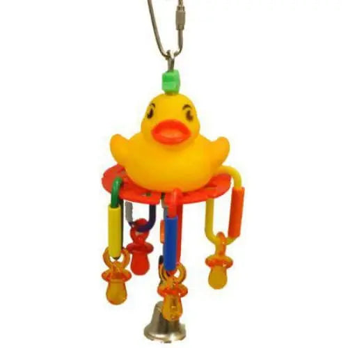 AE Cage Co. Colorful Rubber Ducky Interactive Toy for Small Birds