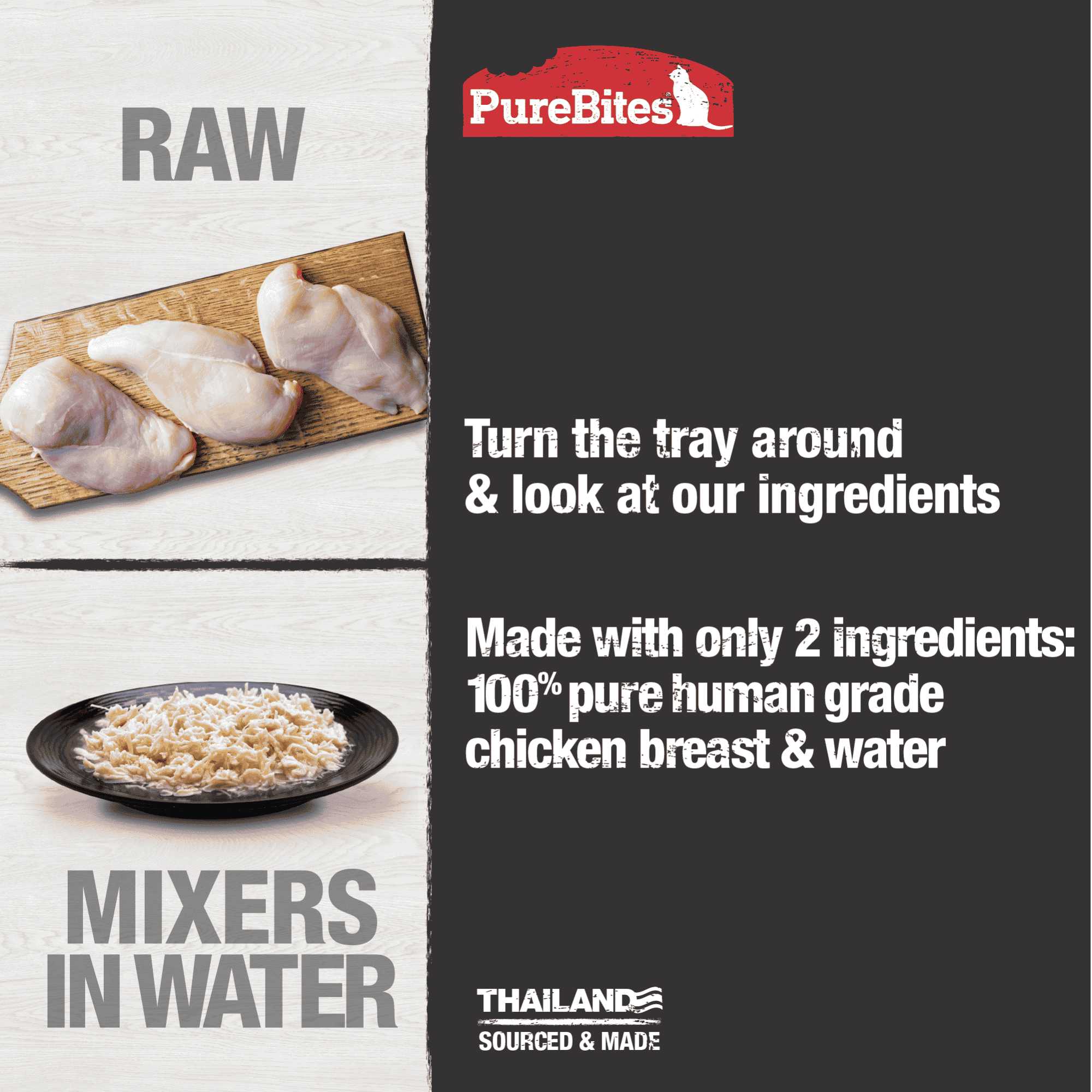 PureBites Chicken Breast in Water Cat Food Mixers - 12 Packs of 1.76 oz