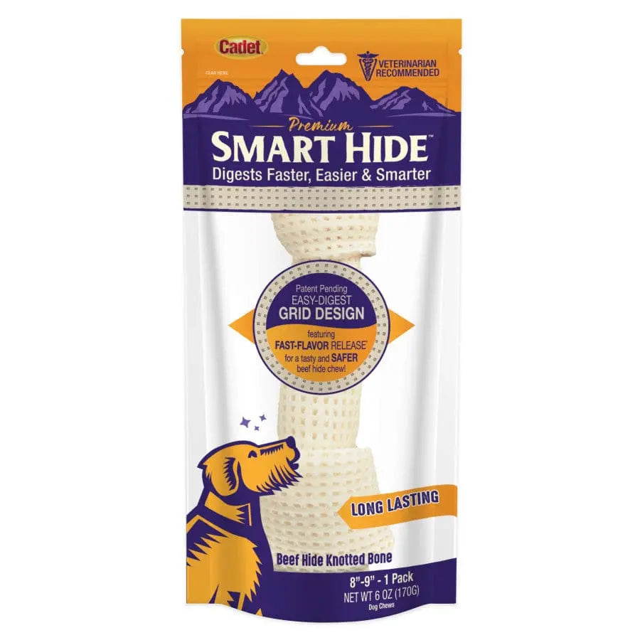 Cadet Smart Hide Knotted Rawhide Bone: Easily Digestible & Tasty for Dogs