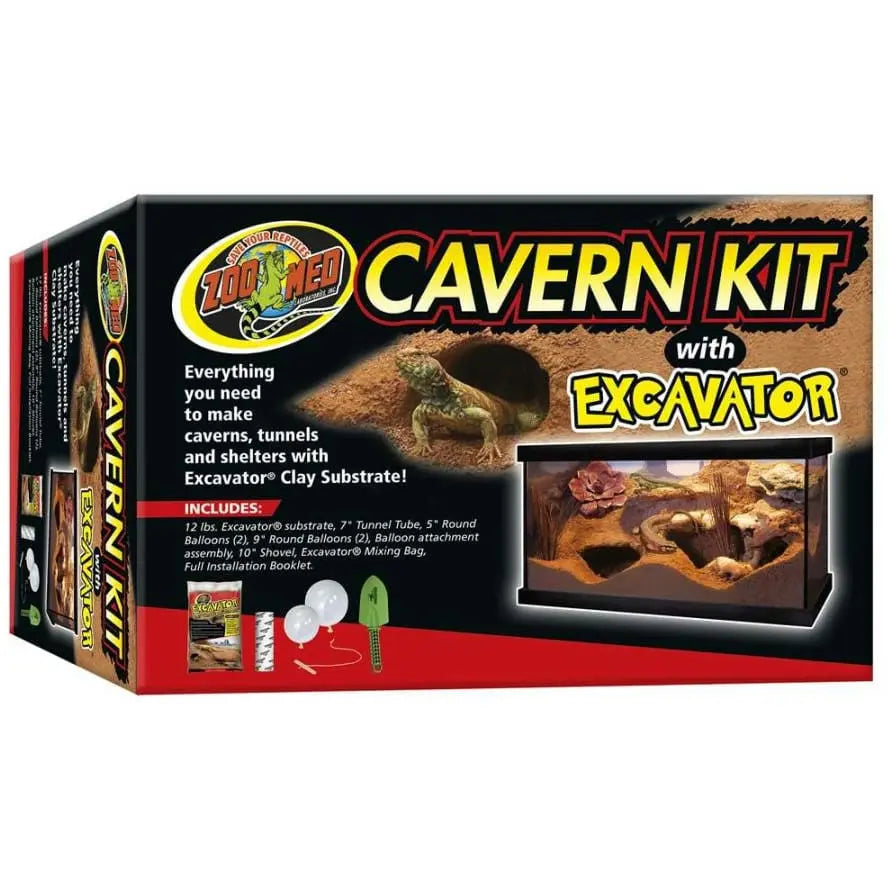 Zoo Med Cavern Building Kit with High - Quality Excavator Clay Burrowing Substrate