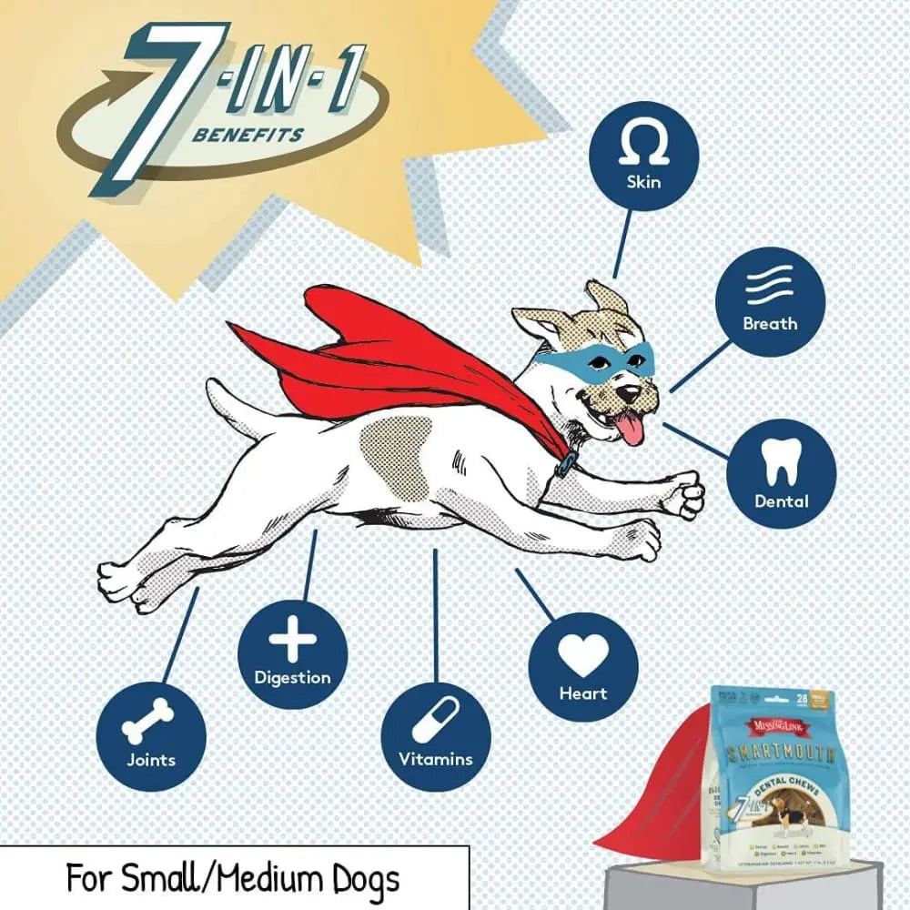 Missing Link SMARTMOUTH All - in - One Dental Chew for Dogs with Comprehensive Health Benefits