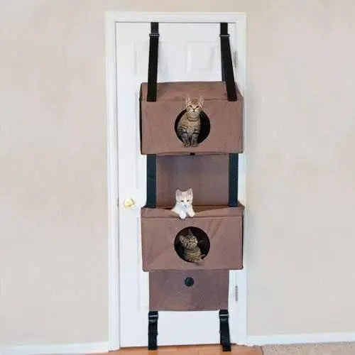 Compact and Entertaining Small Hangin' Feline Funhouse Cat Furniture Set