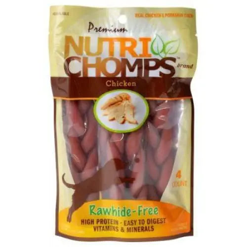 High - Quality Nutritional Chicken Flavored Braided Dog Chews - Premium Nutri Chomps