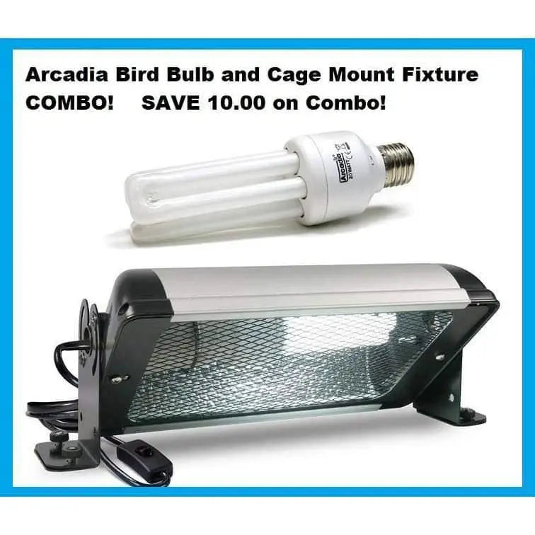 Arcadia Heavy - Duty Birdcage Light Fixture with 20 - watt Bulb Combo