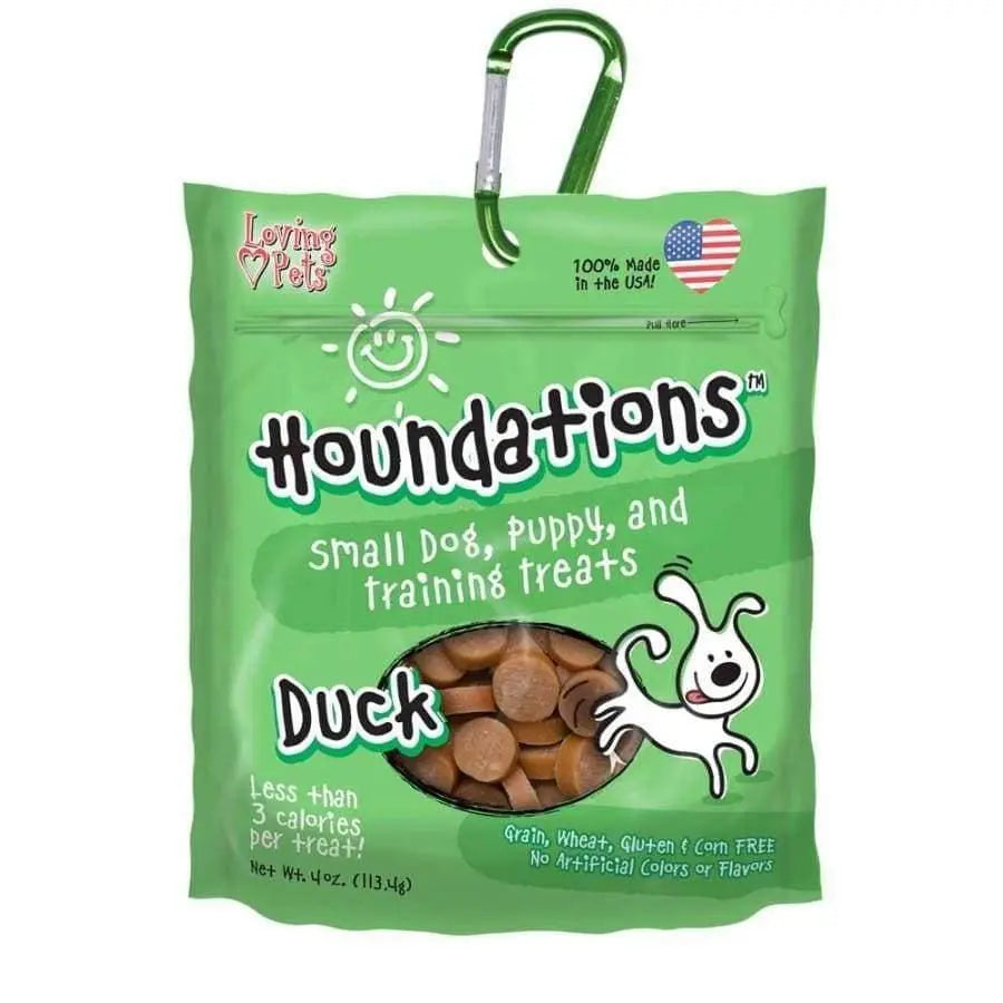 Loving Pets Bite-Size Soft-Chew Dog Treats with Duck Recipe, 4-Ounce Pack for Small Dogs