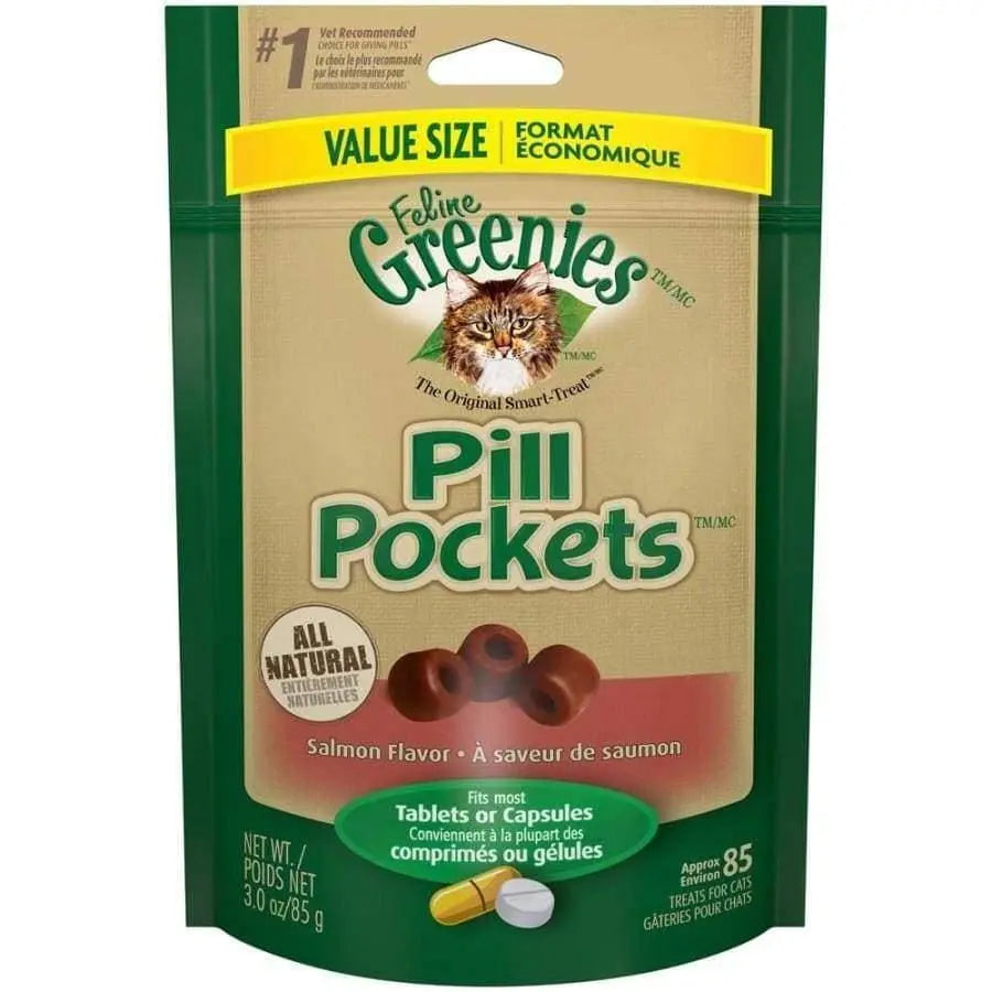 Greenies Feline Salmon - Flavored Pill - Hiding Cat Treats