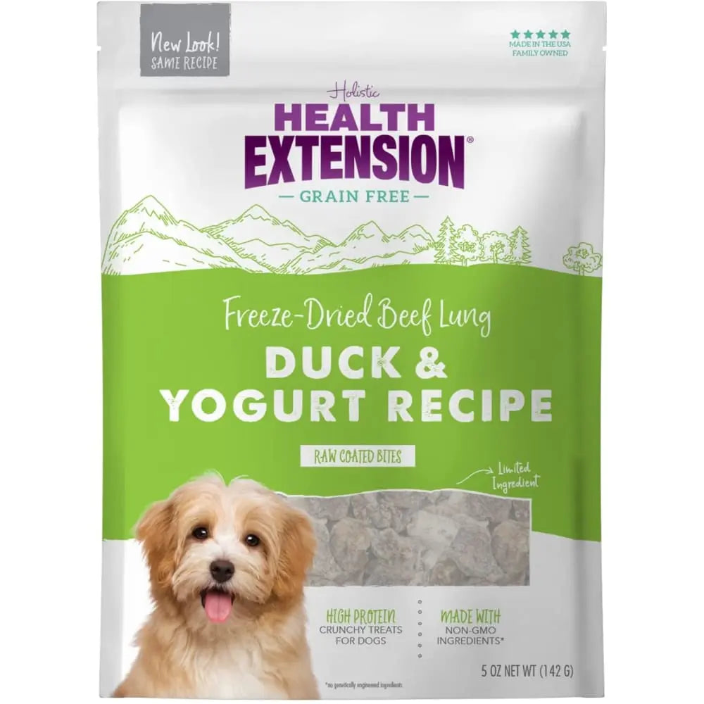 Health Extension Premium Bully Puffs Duck Flavored Dog Treats, 5 Ounce Package