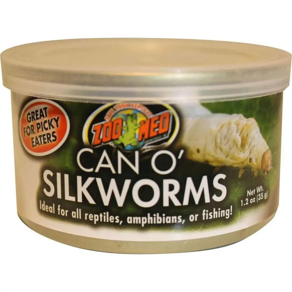 Zoo Med Premium Can of Farm - Raised Silkworms for Reptiles, Amphibians & Fishing