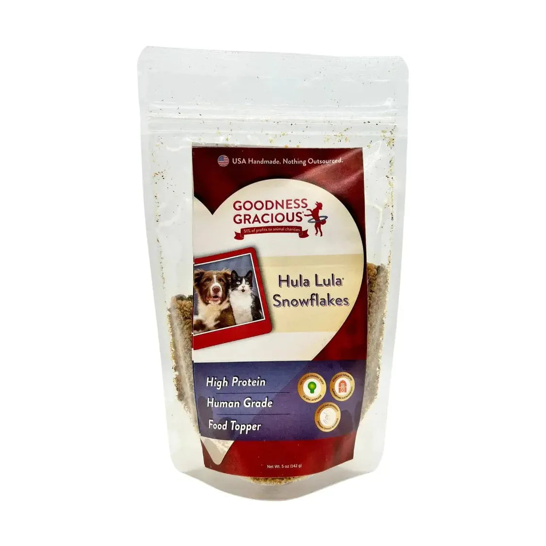 Goodness Gracious Hula Lula Snowflakes All - Natural Food Topper for Cats and Dogs
