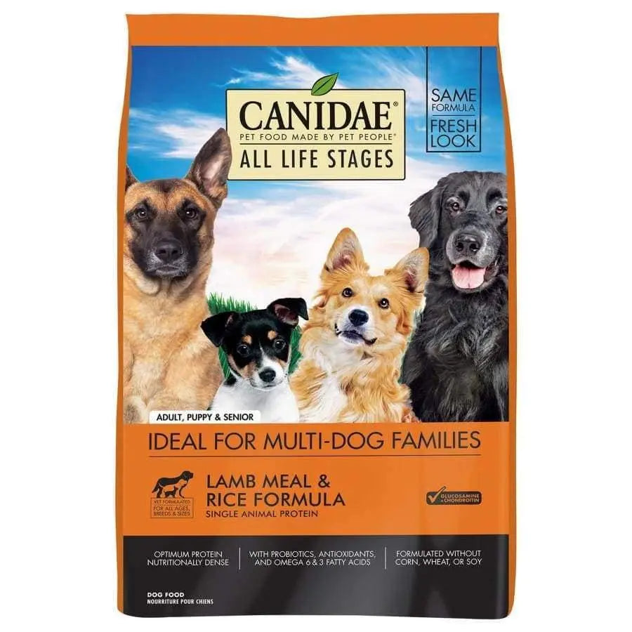 CANIDAE Dry Dog Food - All Life Stages Lamb Meal & Rice Formula for Dogs of Every Age, Breed, and Size