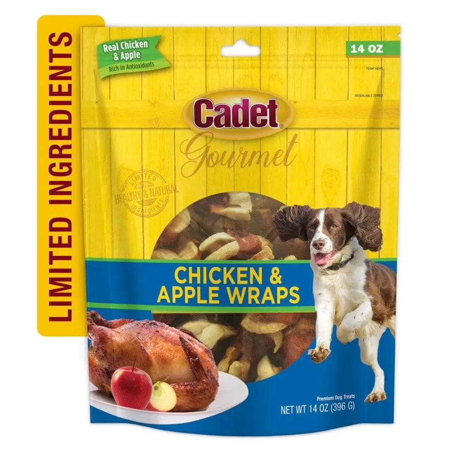 Cadet Gourmet High - Quality Chicken & Apple Wrapped Low - Fat Dog Treats
