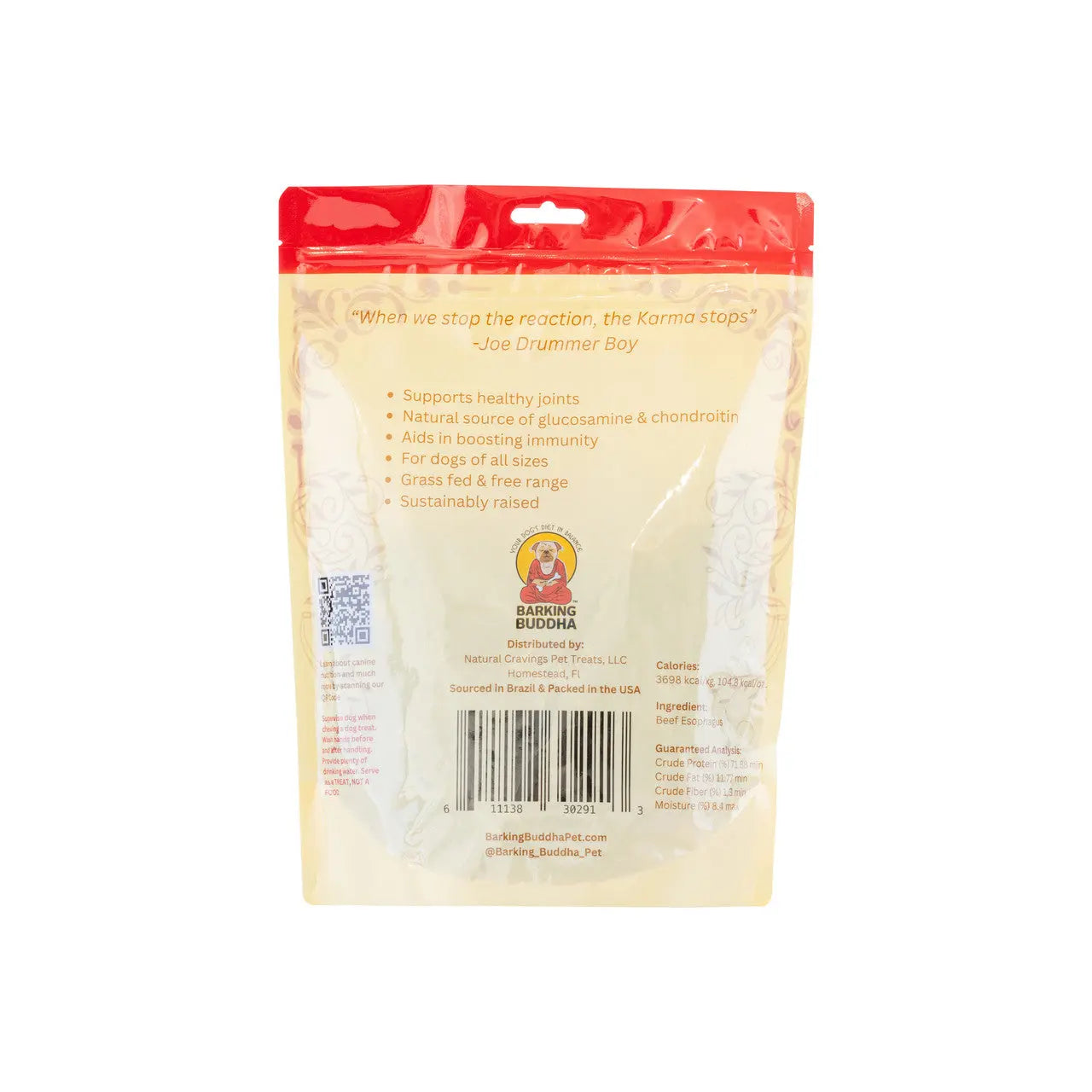 Barking Buddha Premium Grass - Fed Beef Jerky Chips Dog Treats