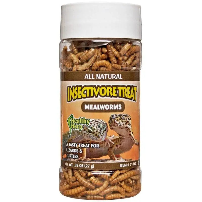 0.95-Ounce Freeze-Dried Mealworms: Healthy Treat for Insectivore Reptiles