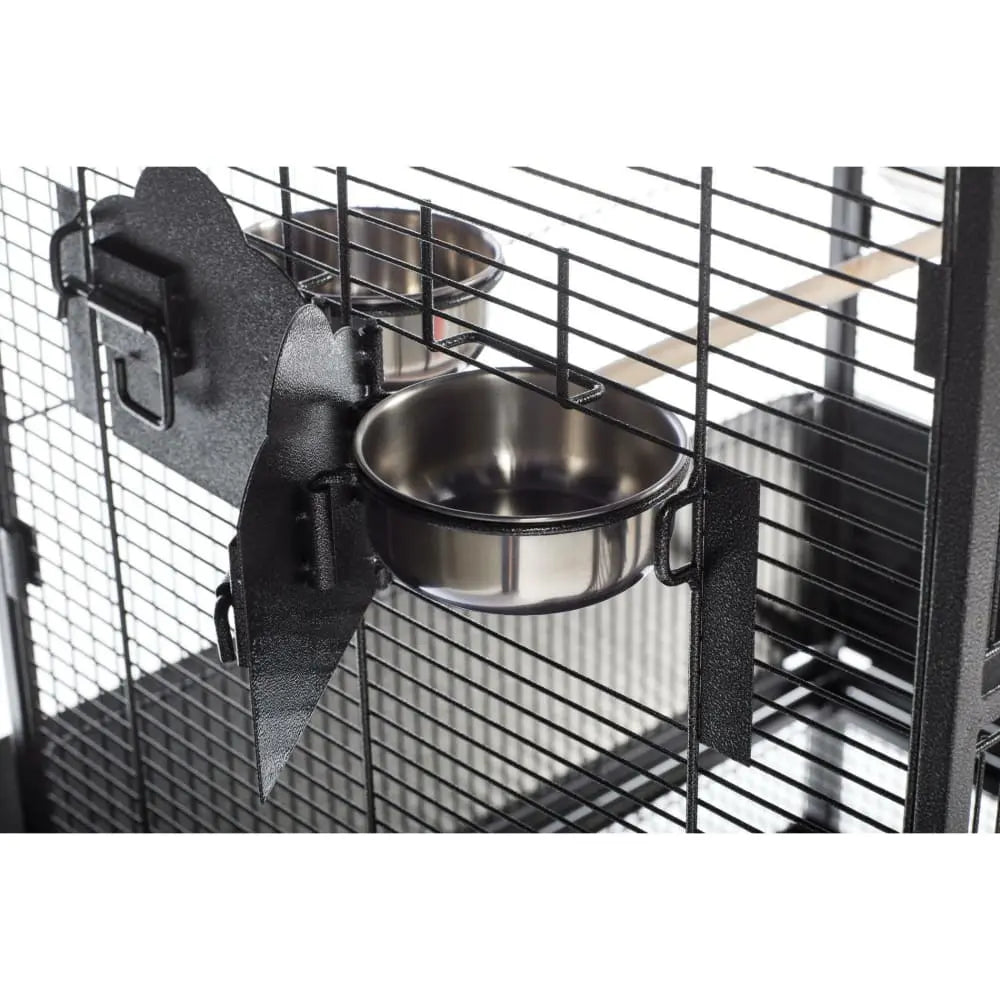 Prevue Pet Products Black Hammertone Park Plaza Cage for Small to Medium Birds 3352