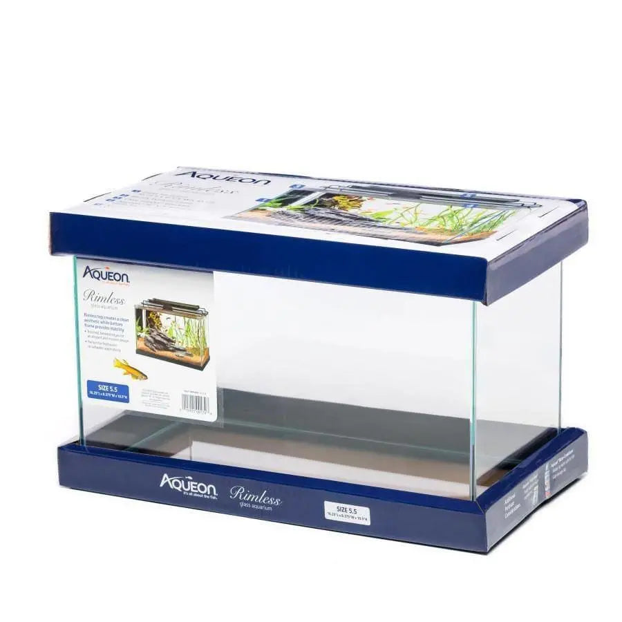 Aqueon Sleek Rimless Rectangular Aquarium with Sturdy Base