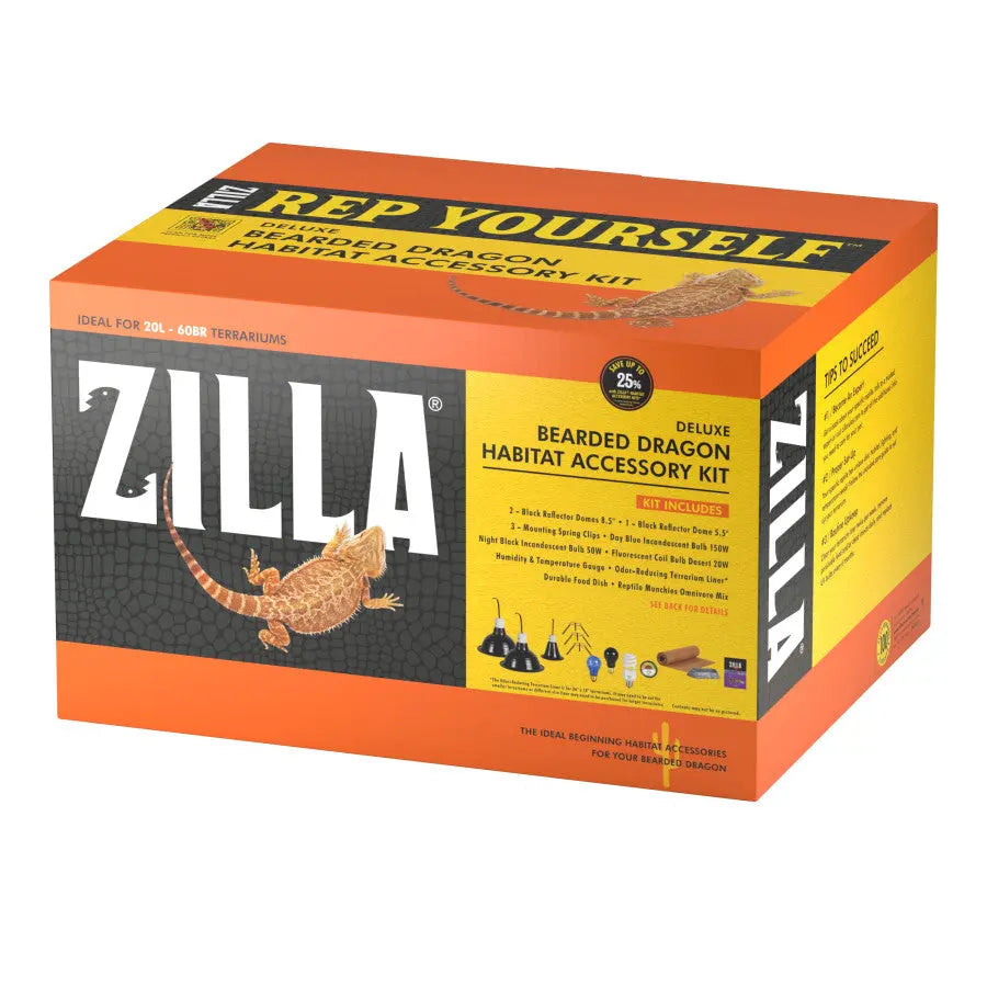 Zilla Complete Bearded Dragon Habitat Setup Accessory Kit