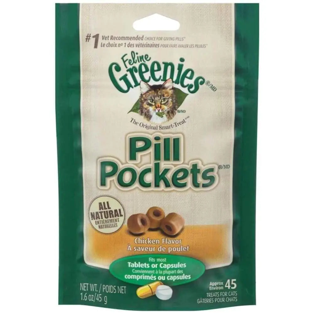 Greenies Chicken - Flavored Feline Pill Pockets Cat Treats