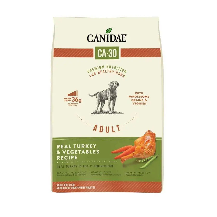 CANIDAE CA - 30 High - Quality Dry Dog Food with Real Turkey, Peas & Carrots Recipe
