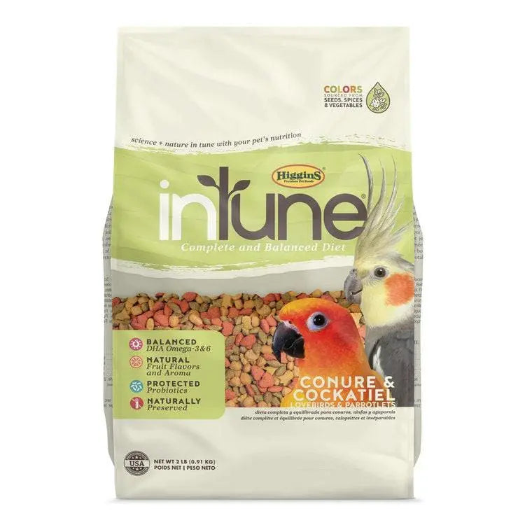 Higgins inTune 2 Lbs Premium Conure & Cockatiel Food