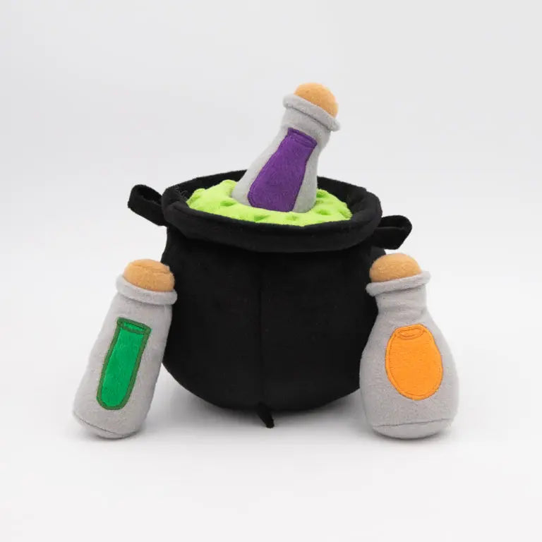 ZippyPaws Interactive Halloween Burrow Dog Toys - Witch's Brew Edition
