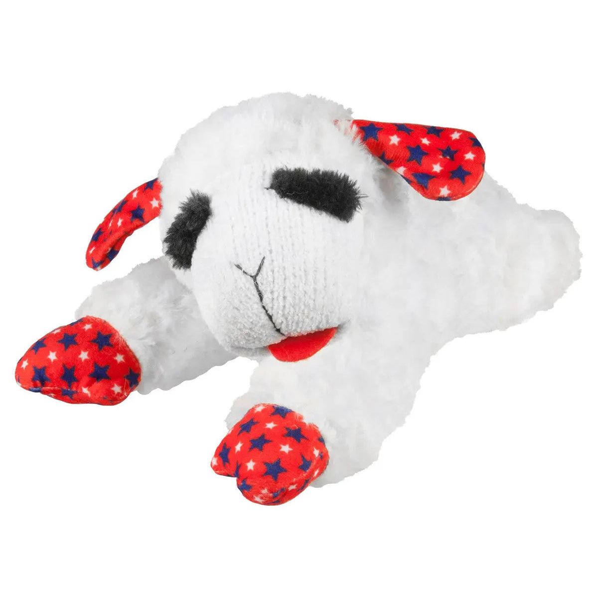 Multipet Patriotic Lamb Chop Plush Dog Toys Measuring 10.5 Inches