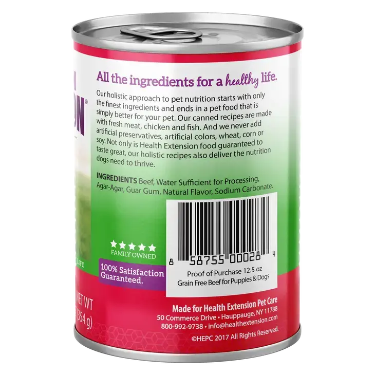 Health Extension 95% Grain-Free Premium Beef Canned Dog Food