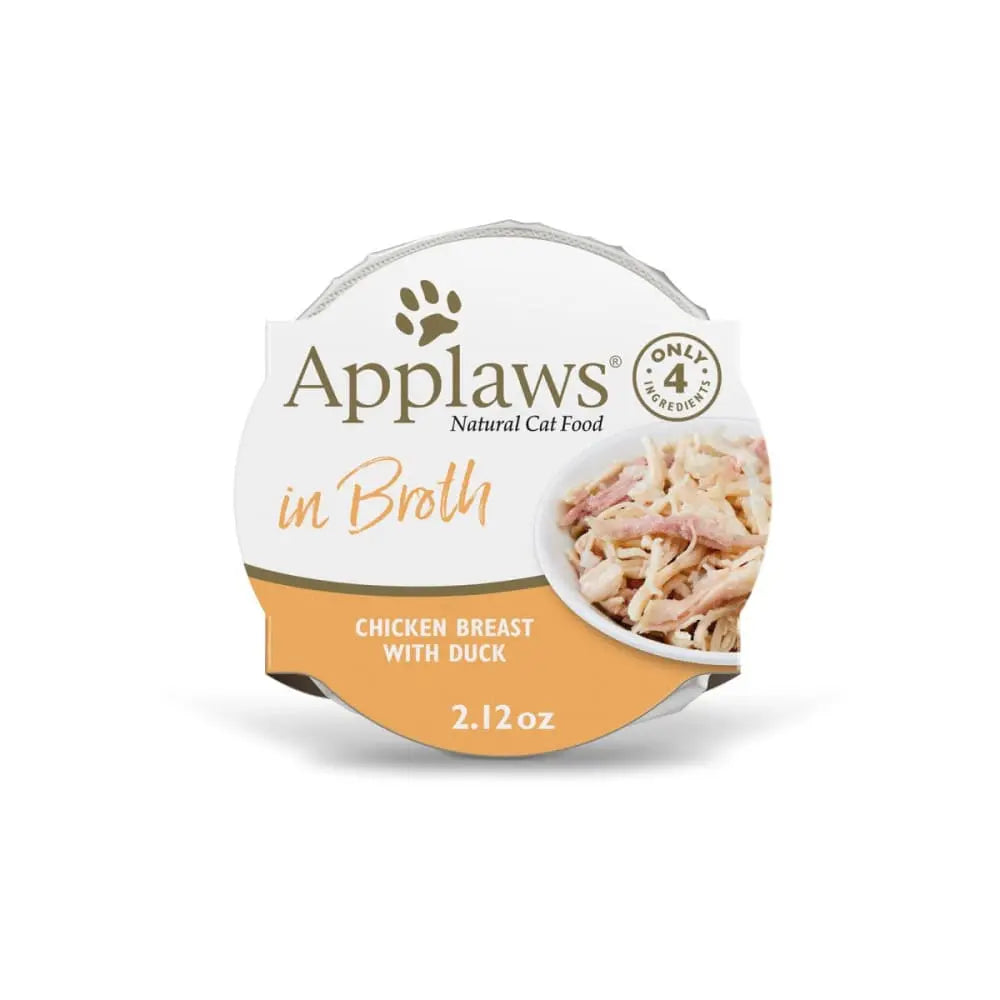 Applaws 2.12oz Natural Wet Pot of Chicken Breast with Duck in Broth, 18/cs