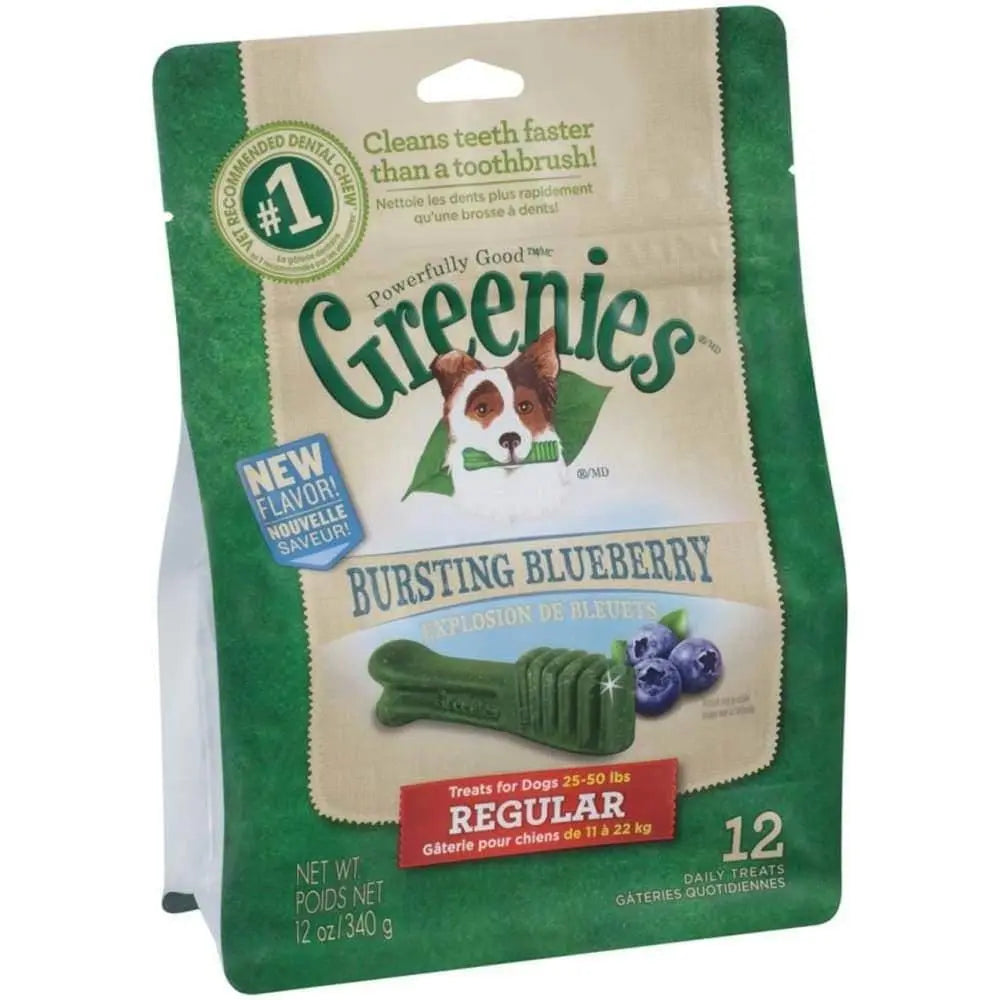 12 oz Greenies Canine Dental Treats with Blueberry Flavor for Optimal Oral Health