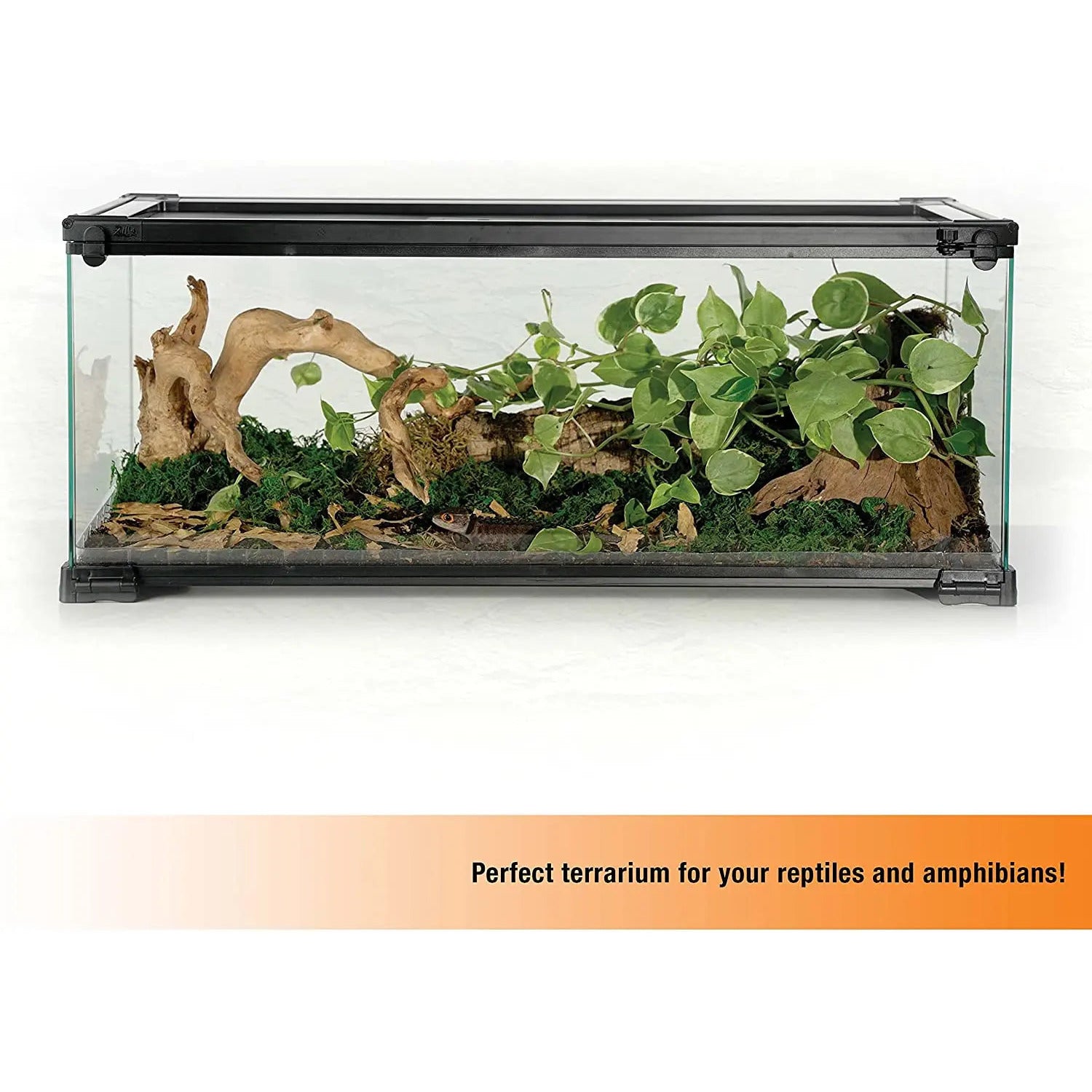 Zilla Fast - Assembly Terrarium with Effortless - Clean Bedding Tray