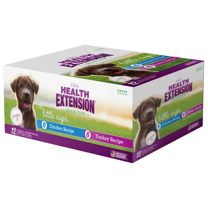 Health Extension Puppy Wet Food in Small Cups, 12 Packs of 3.5 oz