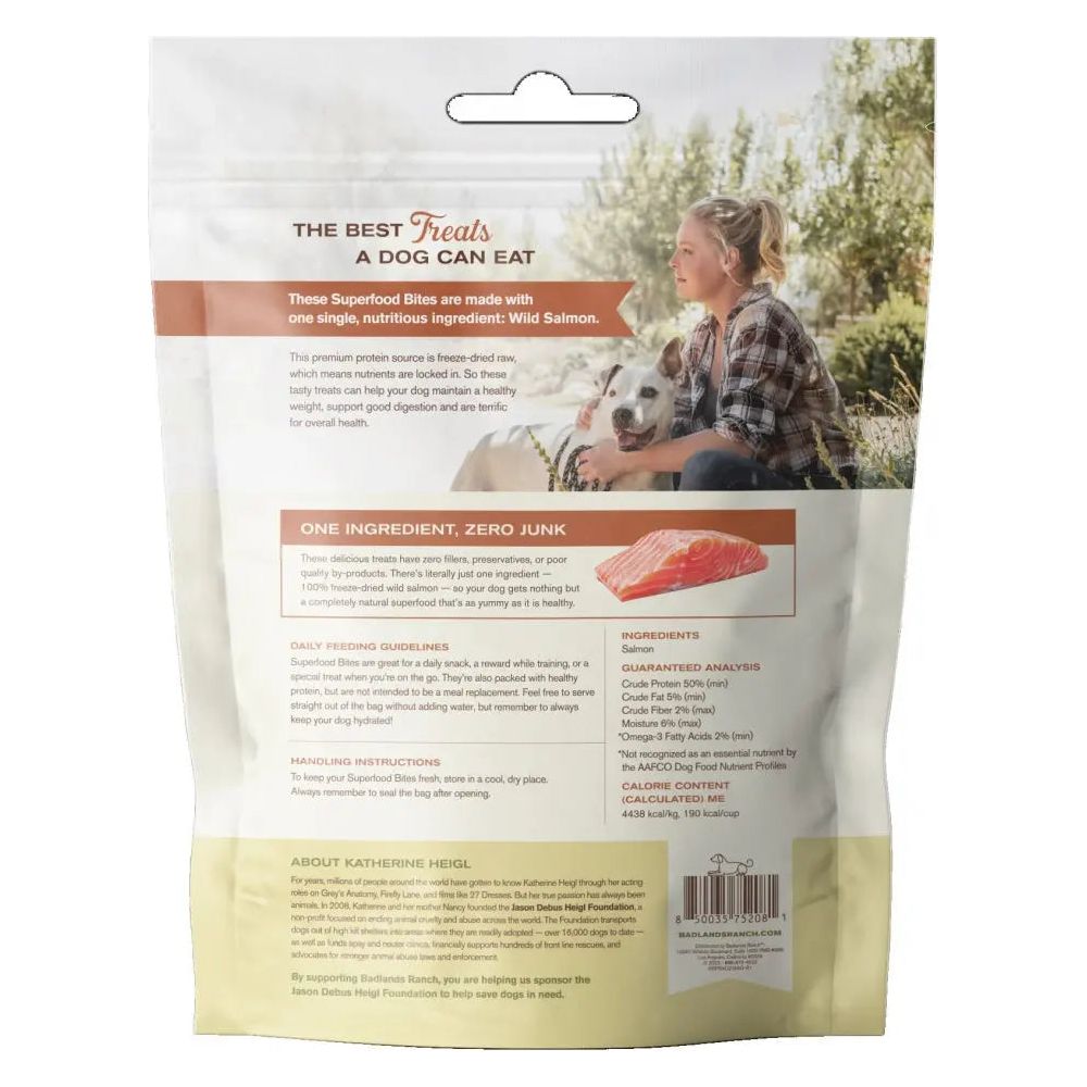 Badlands Ranch 4oz Grain-Free Freeze-Dried Wild-Caught Salmon Dog Treats