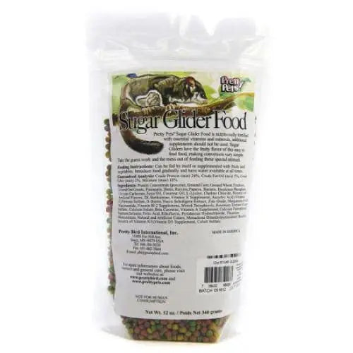 High - Quality Pretty Pets Sugar Glider Nutritional Food - 12 Ounce Package