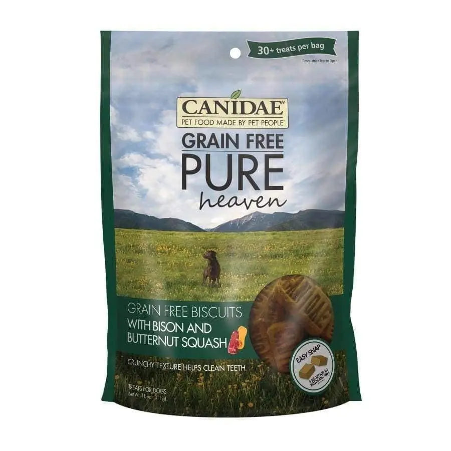CANIDAE PURE Heaven Grain-Free Biscuit Style Healthy Dog Treats with Bison and Butternut Squash