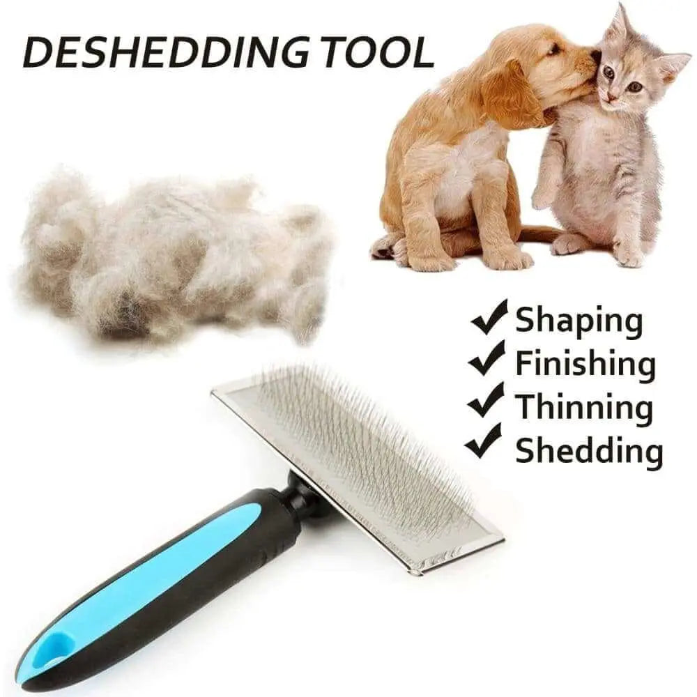 Self-Cleaning Pet Slicker Grooming Brush - An Ideal Tool for Removing Dog and Cat Hair Shedding