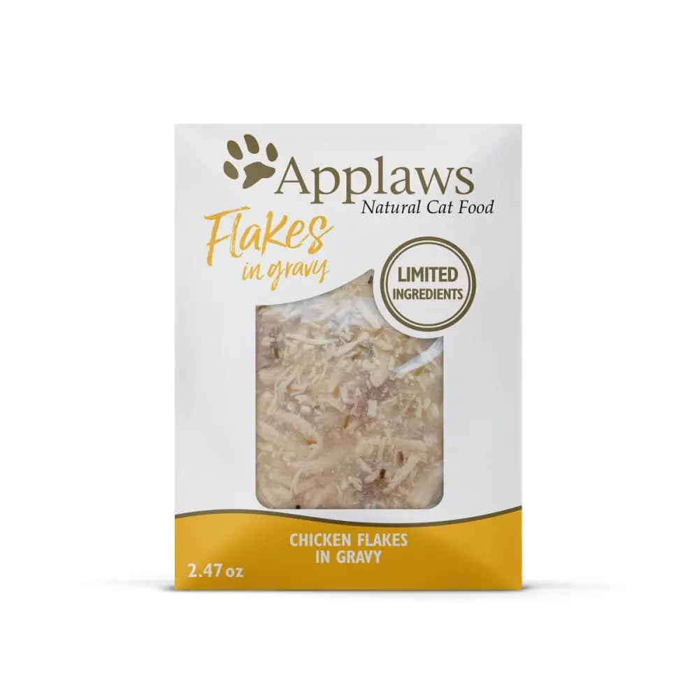 Applaws 12-Pack 2.47oz Pouches of Natural Wet Cat Food with Chicken Flakes in Gravy