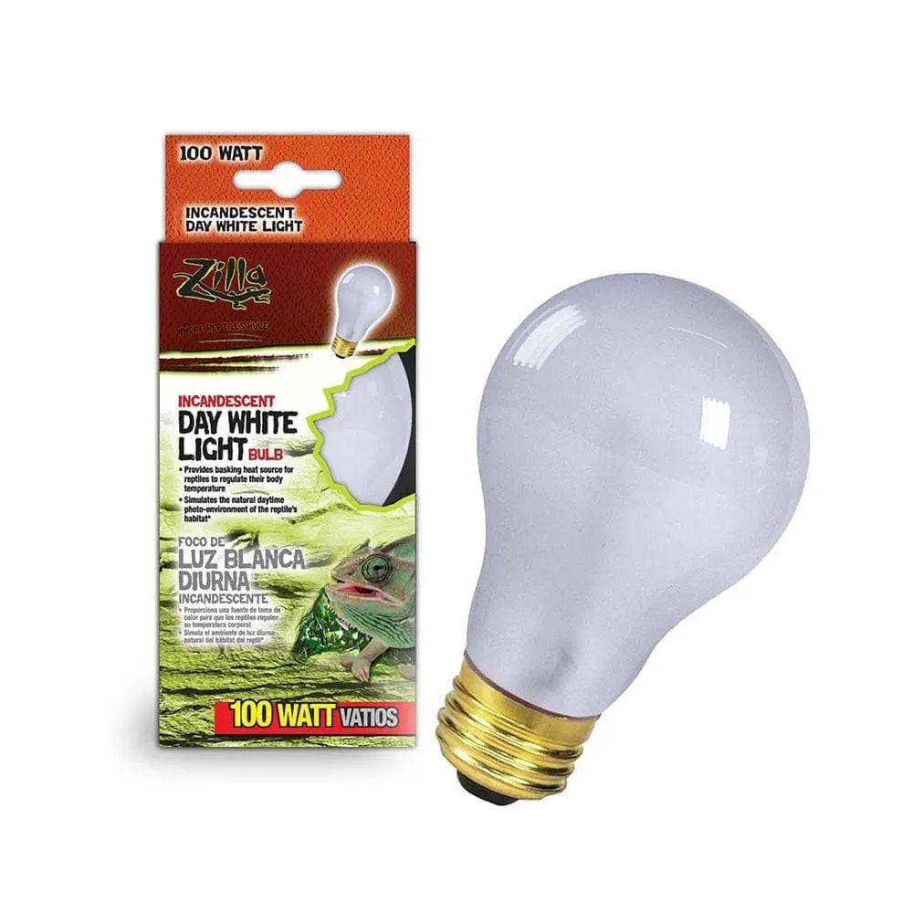 Zilla® 100 Watt Day White Light Incandescent Lighting Bulb with Dimensions of 2.75 X 2.75 X 5.25 Inches