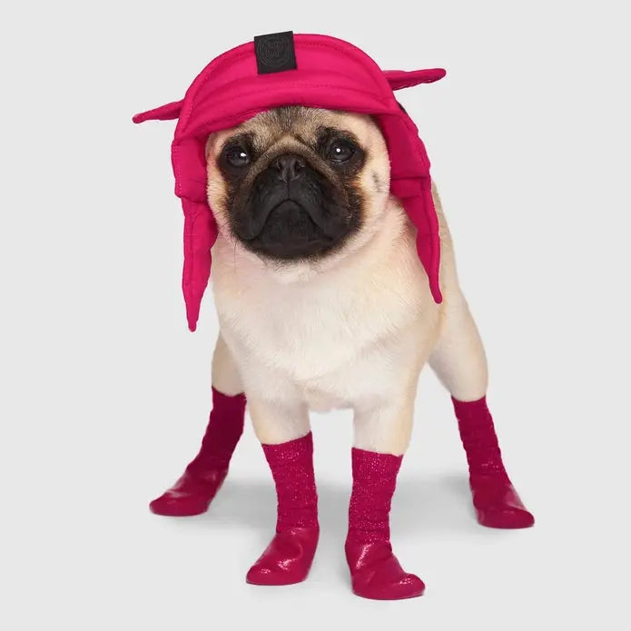 Stylish Canada Pooch Insulated Puffer-style Dog Hat for Winter Warmth