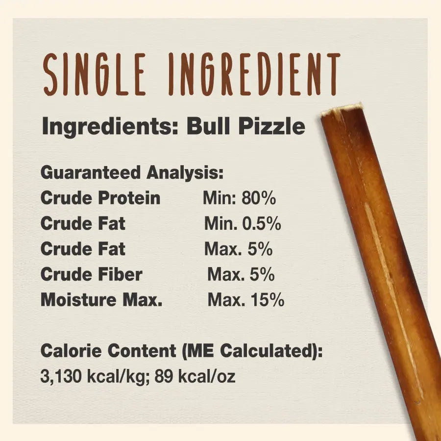 Cadet Extra-Large, Long-Lasting, Grain-Free Beef Bully Sticks for Dogs