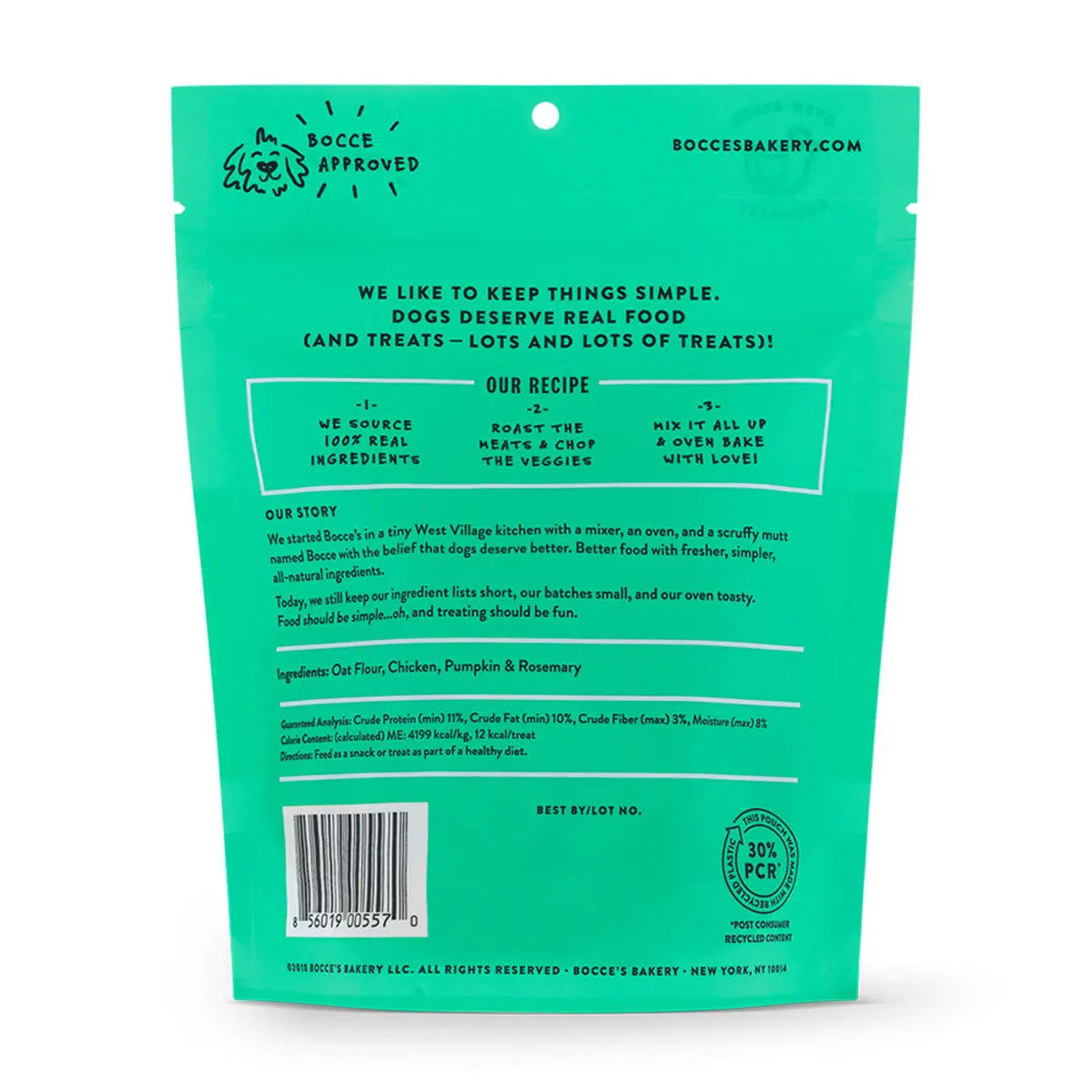 Bocce's Bakery Premium 5oz Sunday Roast Dog Biscuit Treat Bags for Canine Delight